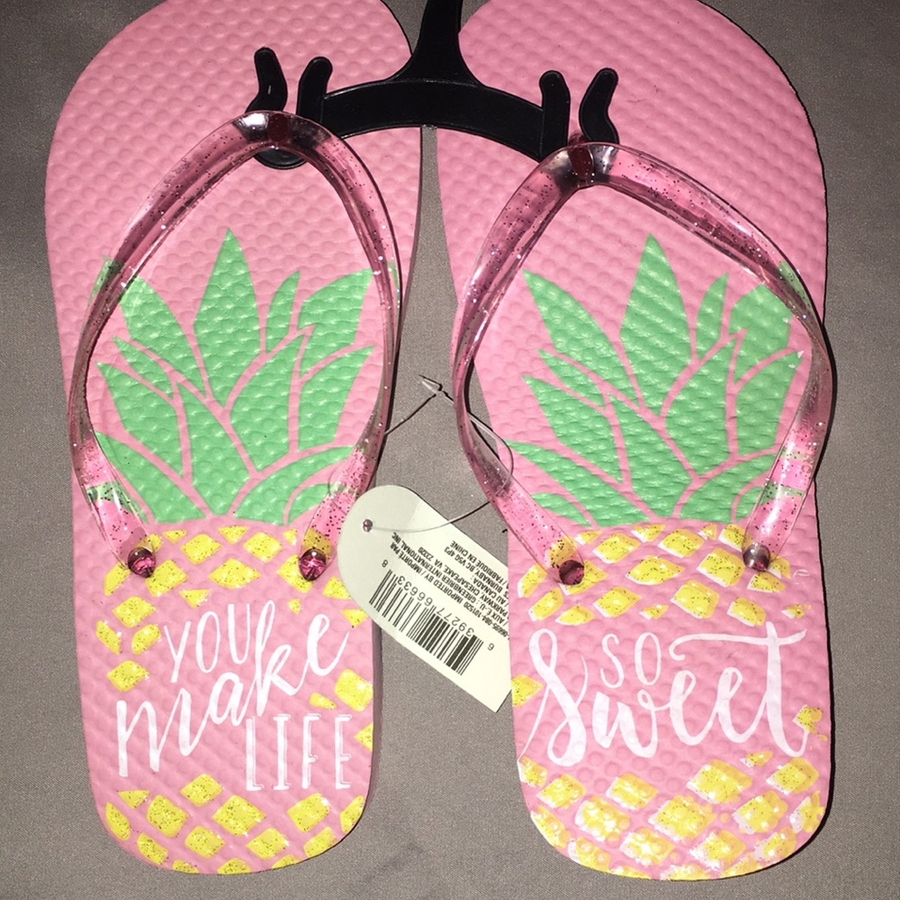 You Make Life So Sweet flip flop sandals  L 2/3